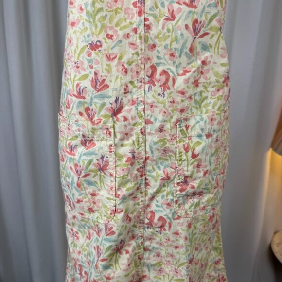 90s Vintage Floral 100% Cotton Cargo Dress by MATCH sz Small - Picture 3 of 10